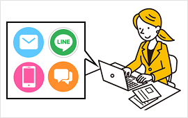 すべての問い合わせをひとつの画面で一元管理・対応。